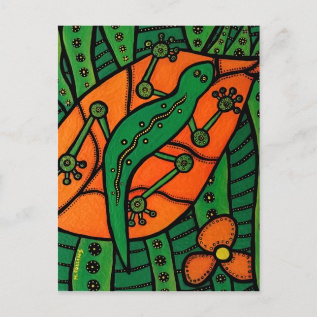 Gecko Orange And Green Postcard (Front)
