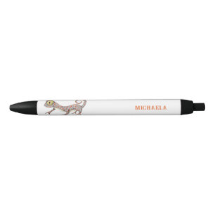 Gecko Reptile Personalised Black Ink Pen