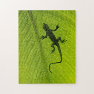 Gecko Silhouette Jigsaw Puzzle