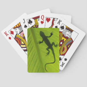 Gecko Silhouette Playing Cards
