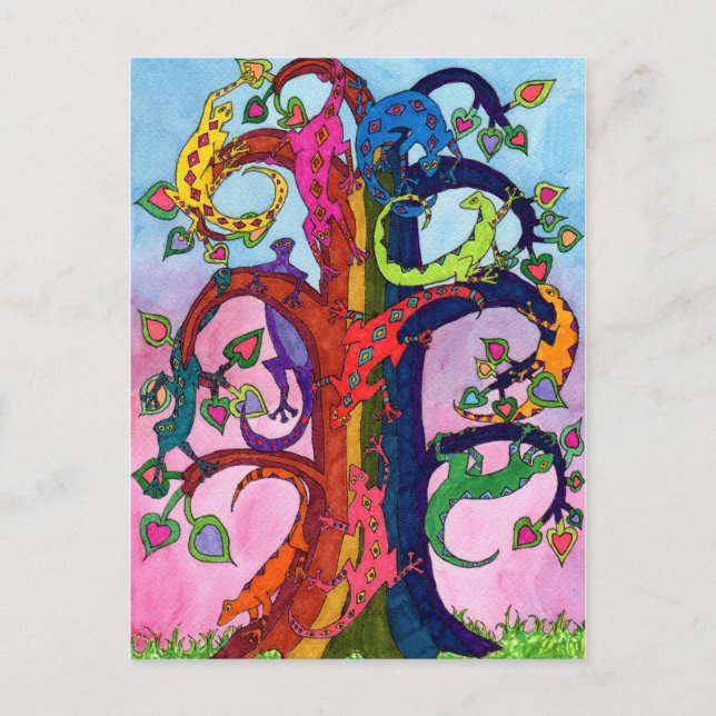 Gecko Tree of Life Postcard (Front)