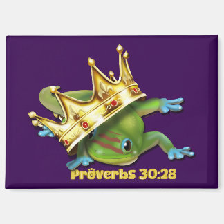 Gecko with crown—Proverbs Magnet