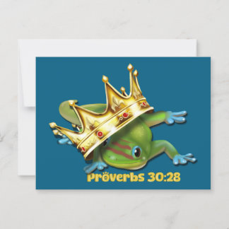 Gecko with crown—Proverbs Postcard