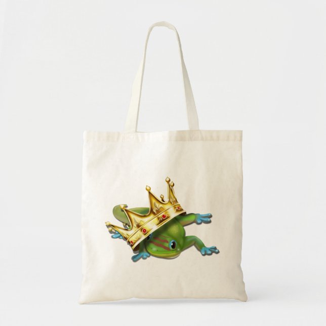 Gecko with crown  tote bag (Front)