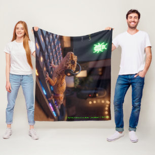 GeckoDev // Cyberpunk Programmer Fleece Blanket 