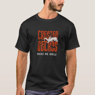 Geckos Make Me Smile Exotic Lizard Reptiles  T-Shirt