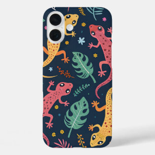 GECKOS PATTERN iPhone 16 PLUS CASE