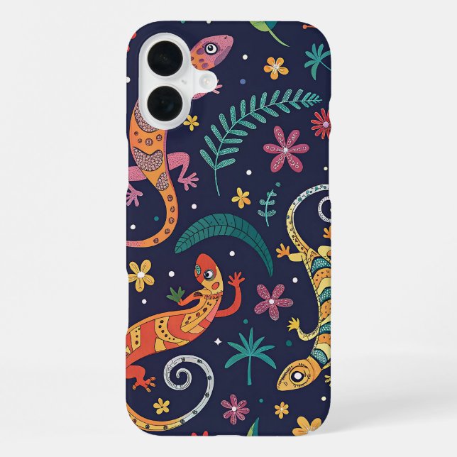 GECKOS PATTERN iPhone CASE (Back)