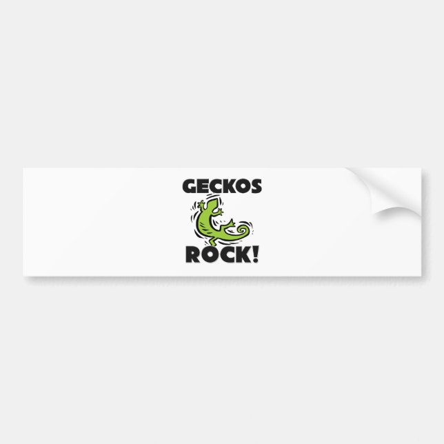 Geckos Rock Bumper Sticker (Front)