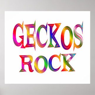 Geckos Rock Poster