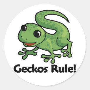 Geckos Rule! Classic Round Sticker
