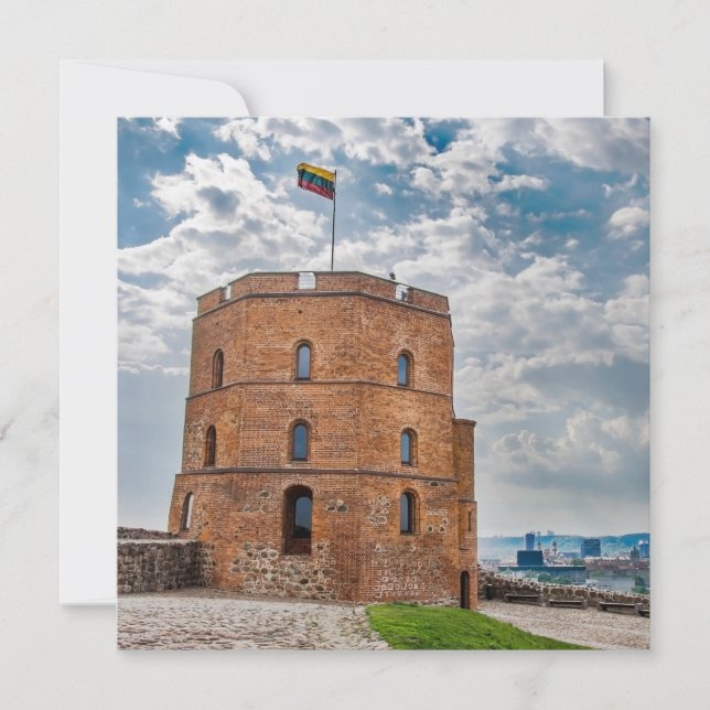 Gediminas tower in Vilnius, Lithuania Card (Front)