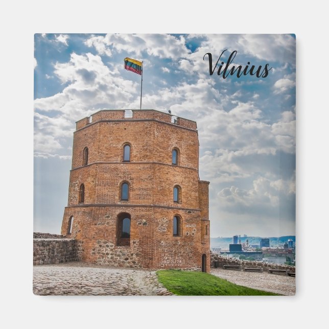 Gediminas tower in Vilnius, Lithuania Magnet (Front)