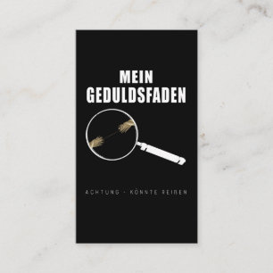 Geduldsfaden Spruch Keine Geduld Frauen Humorvoll Business Card