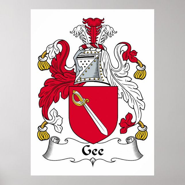 Gee Family Crest Poster (Front)
