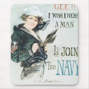 Gee!! I Wish I were a Man Mouse Pad