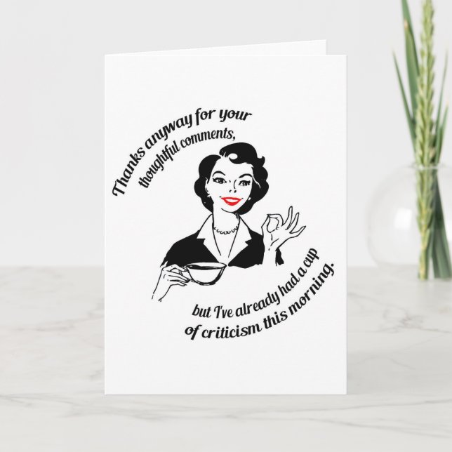 Gee, thanks...  but no thanks. thank you card (Front)