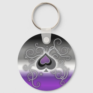 Geebot's aces colour ace spade logo pride flag key ring