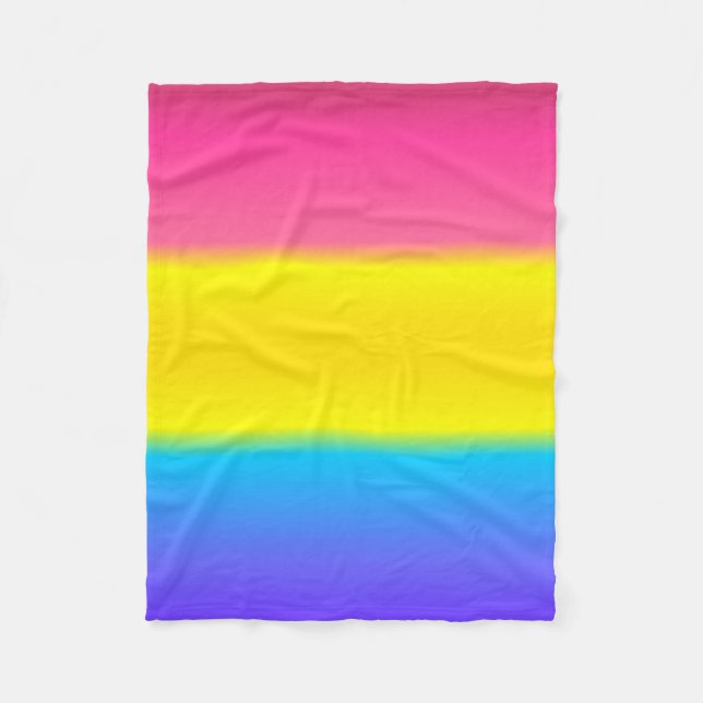 Geebot's Pansexual Pan Colours Gradient Pride Flag Fleece Blanket (Front)