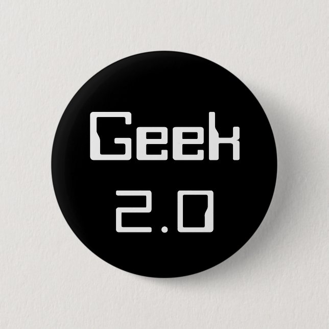 Geek 2.0 6 cm round badge (Front)