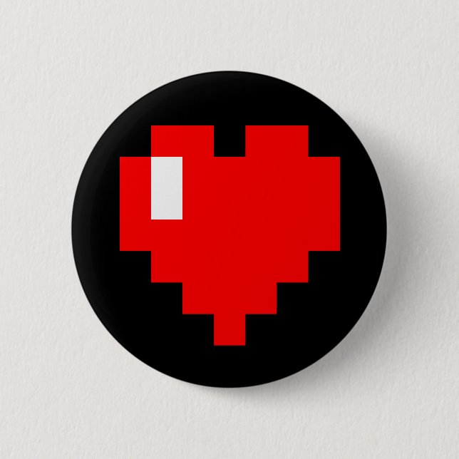 Geek <3 6 cm round badge (Front)