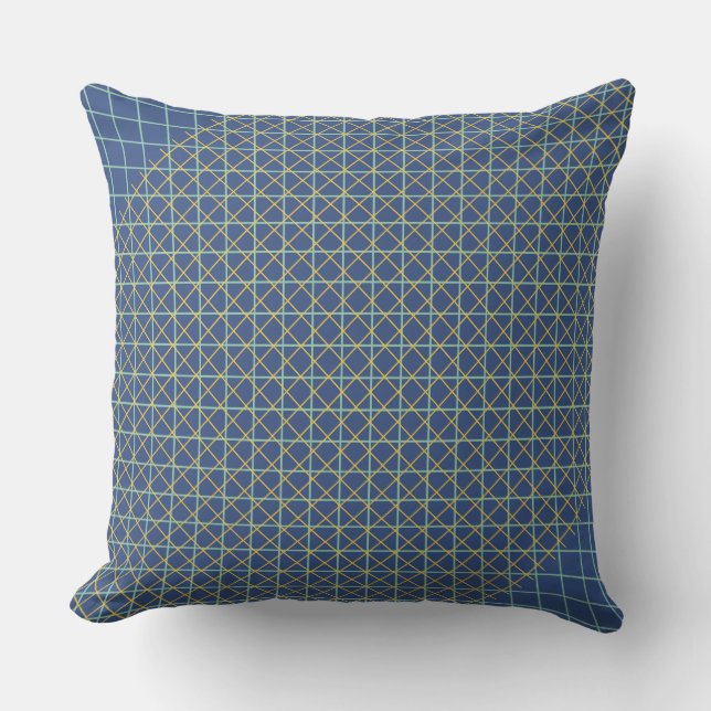 Geek and Geometric Modern Pattern Pillow (Front)
