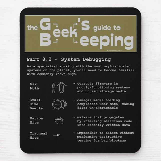 Geek Beekeeping (Debugging) - Mousepad (Front)