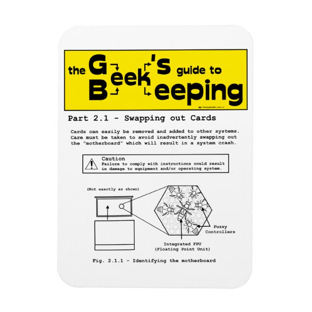Geek Beekeeping (Swapping Cards) - Magnet (Vertical)