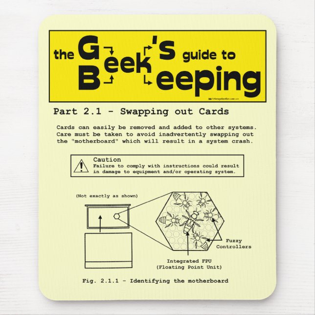 Geek Beekeeping (Swapping Cards) - Mousepad (Front)