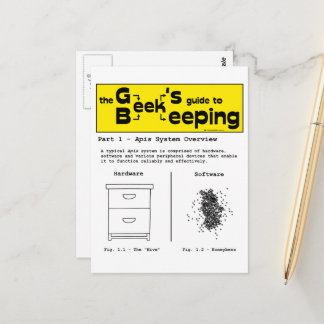 Geek Beekeeping (System Overview) - Postcard