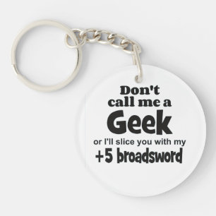 Geek broadsword key ring