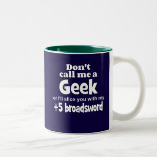 Geek broadsword wf Two-Tone coffee mug