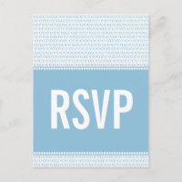 Geek Chic Binary Code RSVP Postcard, Blue