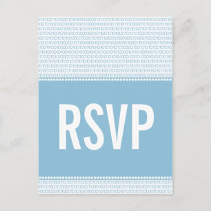 Geek Chic Binary Code RSVP Postcard, Blue Invitation Postcard