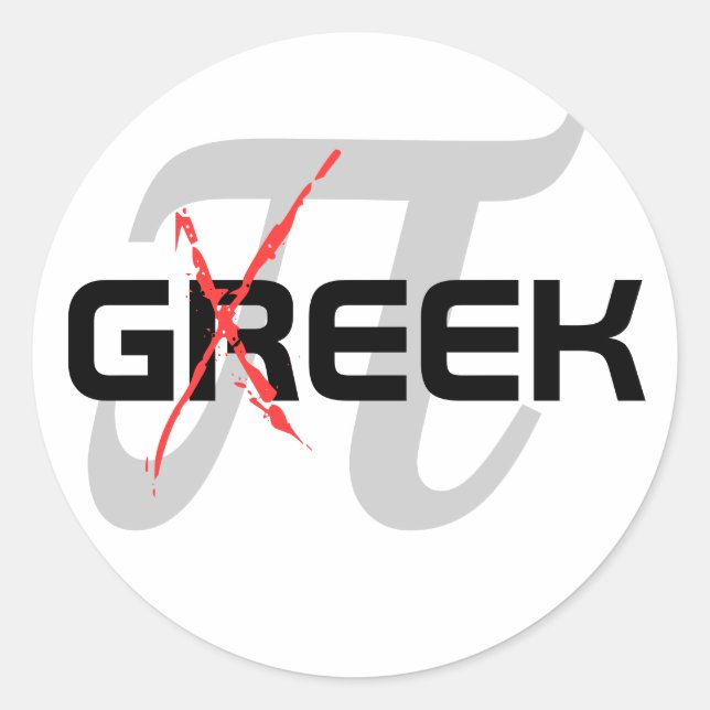 Geek Classic Round Sticker (Front)