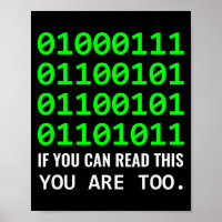 Geek Computer Binary Code Software Developer 