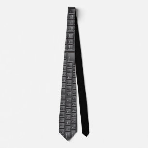 Geek Computer Black Keyboard Tie