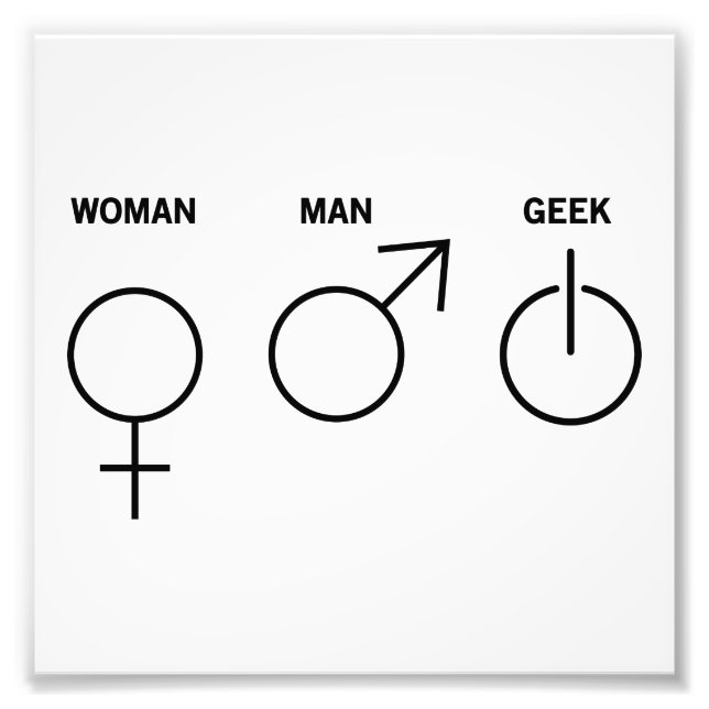 Geek Gender Photo Print (Front)