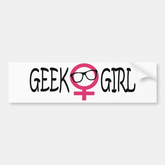 Geek Girl Bumper Sticker (Front)