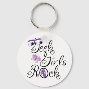 Geek Girls Rock Key Ring