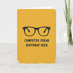 Geek Glasses Birthday Card