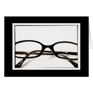 Geek Glasses Blank Card