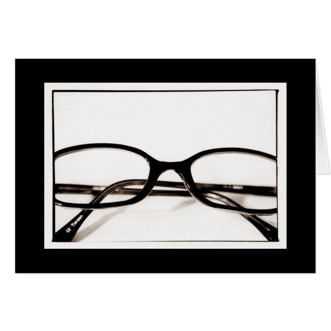Geek Glasses Blank Card (Front Horizontal)