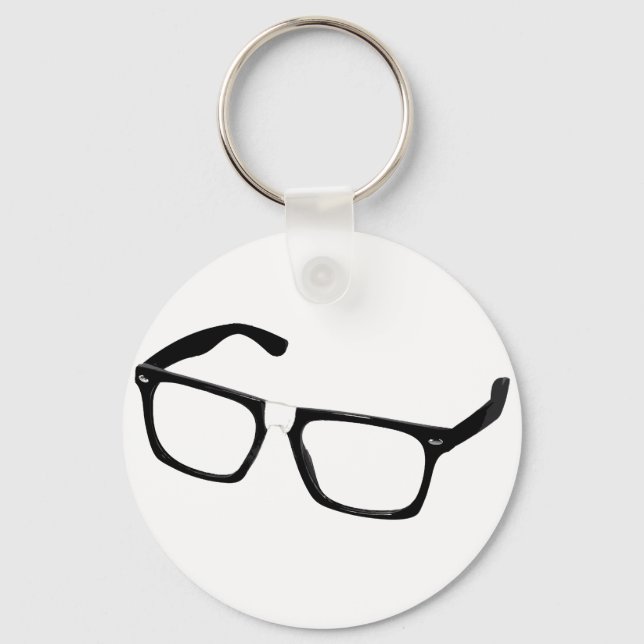 Geek glasses key ring (Front)