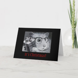 Geek Hamster Christmas Card