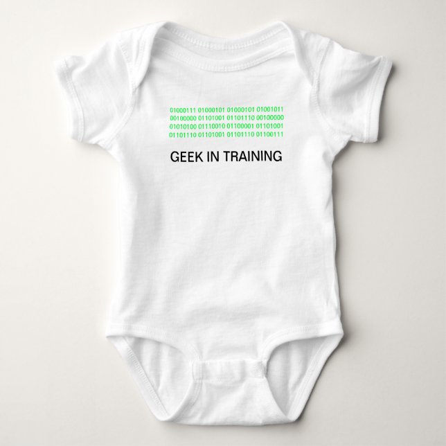 GEEK IN TRAINING BABY BODYSUIT (Front)