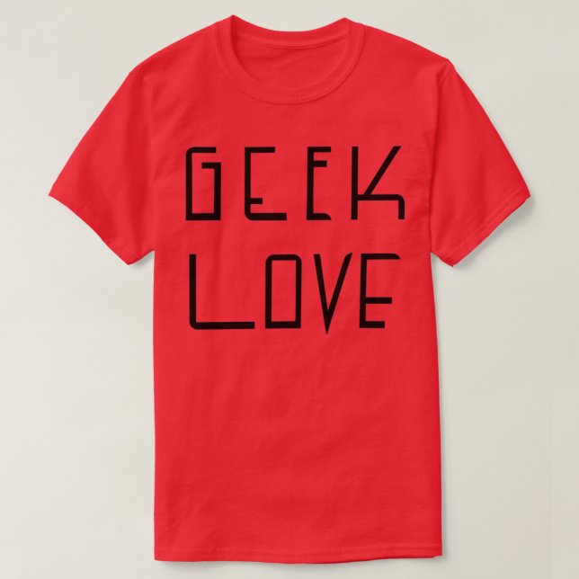 Geek Love Vintage Book Cover T-Shirt (Design Front)