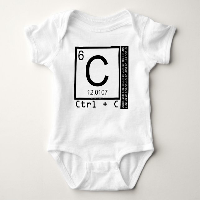 Geek Me! Carbon Copy Baby Bodysuit (Front)