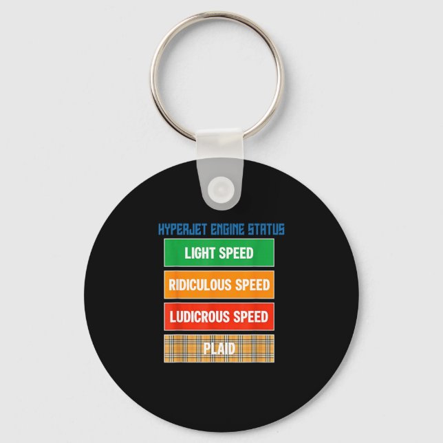 Geek Nerdy Hyperjet Engine Status Key Ring (Front)