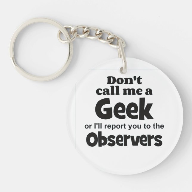 Geek Observers bf Key Ring (Front)